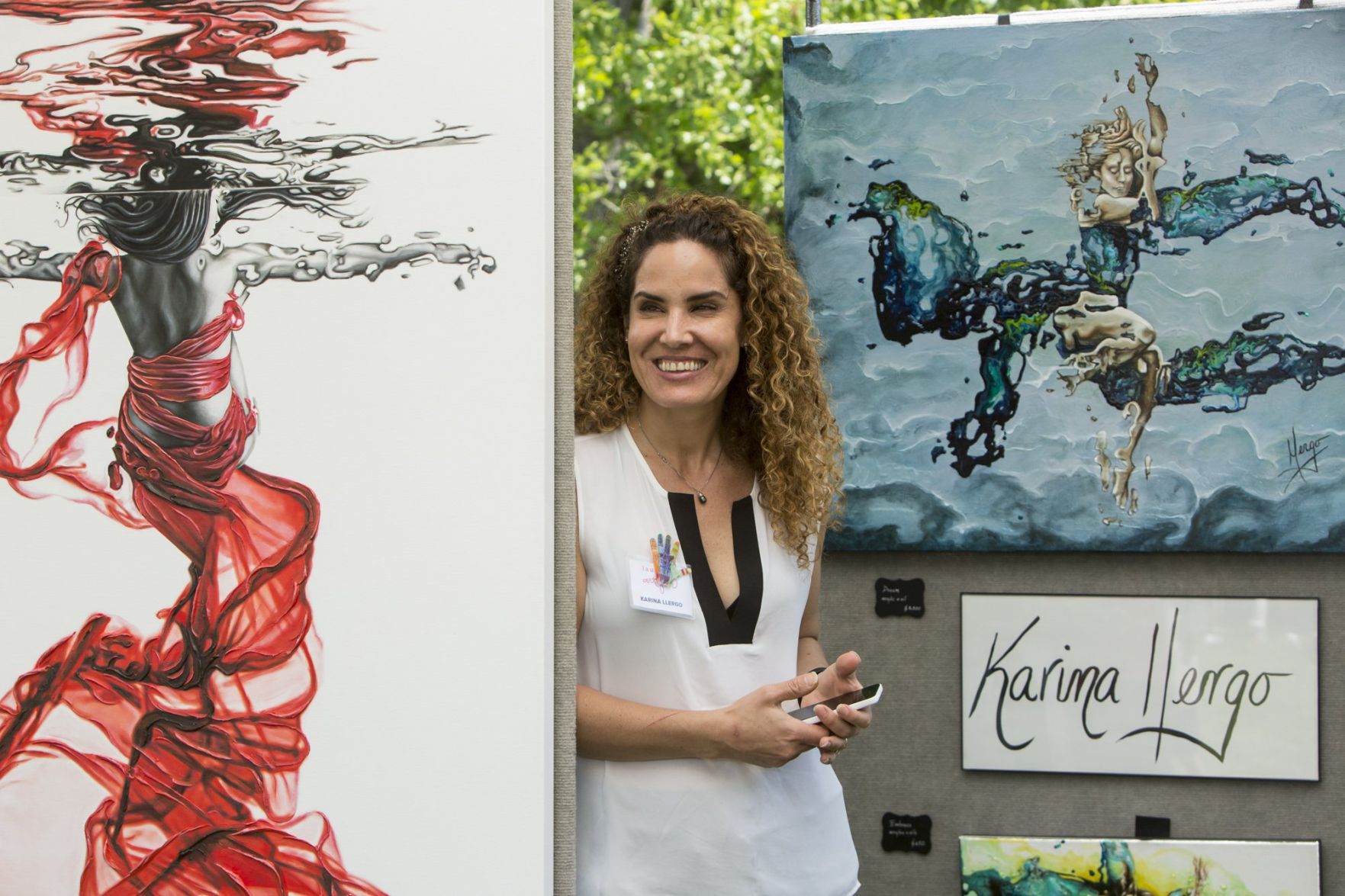 Painter Karina Liergo Salto displays work
